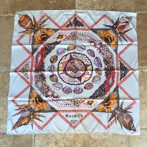 Hermes Scarft ~ Seashells; Beige; 34” x 34”